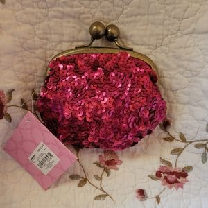 Vera Wang Sequin Kisslock coin purse...NWT